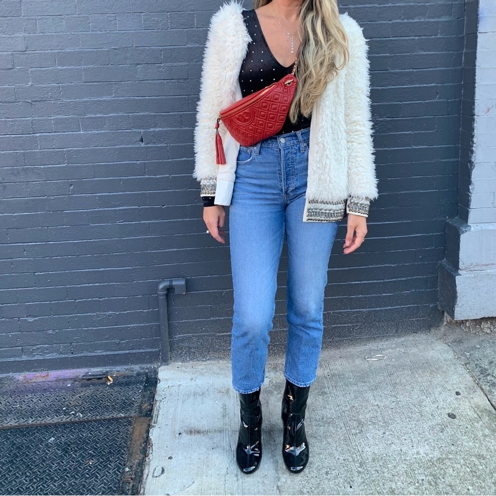 Tory Burch Red Quilted Wristlet